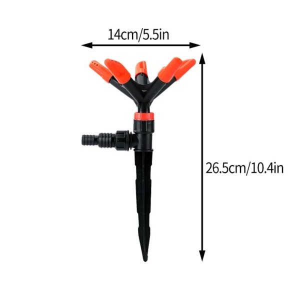 Rociador giratorio automatico de tres puntas ajustable  FK23D-111 - Imagen 5