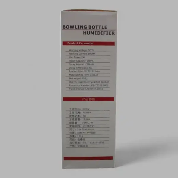 HUMIFICADOR BOWLING BOTTLE 2609-4 - Imagen 3