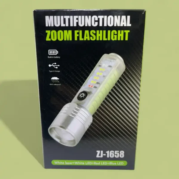 LINTERNA TRANSPARENTE ZOOM FLASHLIGHT ZJ-1658 DAL1461 - Imagen 2