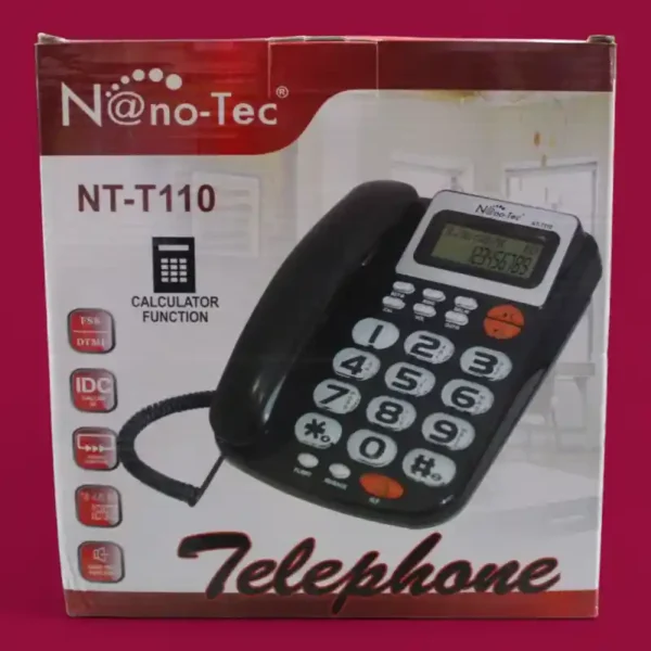 TELÉFONO ALÁMBRICO NANOTEC NT-T110 (BOX 20) - Imagen 2