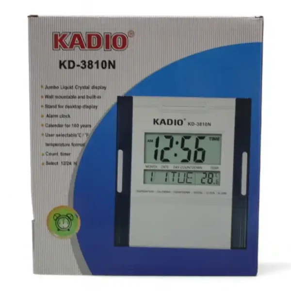 RELOJ PARED CUADRADO KADIO KD-3810N