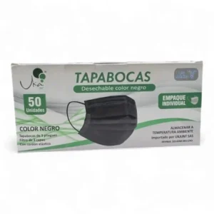 TAPABOCAS UKAINT NEGRO X50 HCTP-013